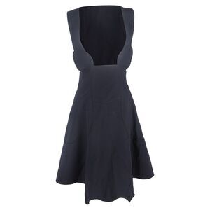 Comme Des Garçons Pinafore Dress in Navy Blue Polyester